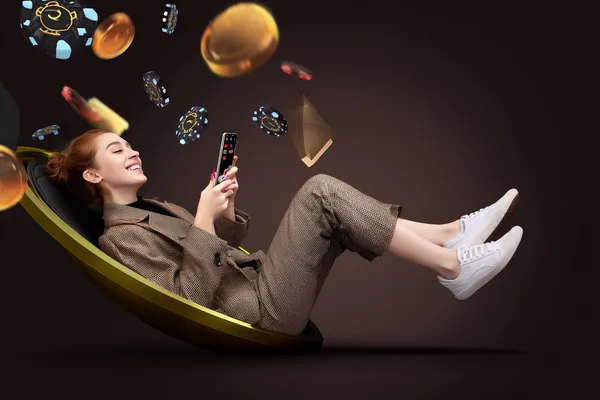 A player using their smartphone during a festive local event, representing 866JL’s fully mobile-friendly casino.